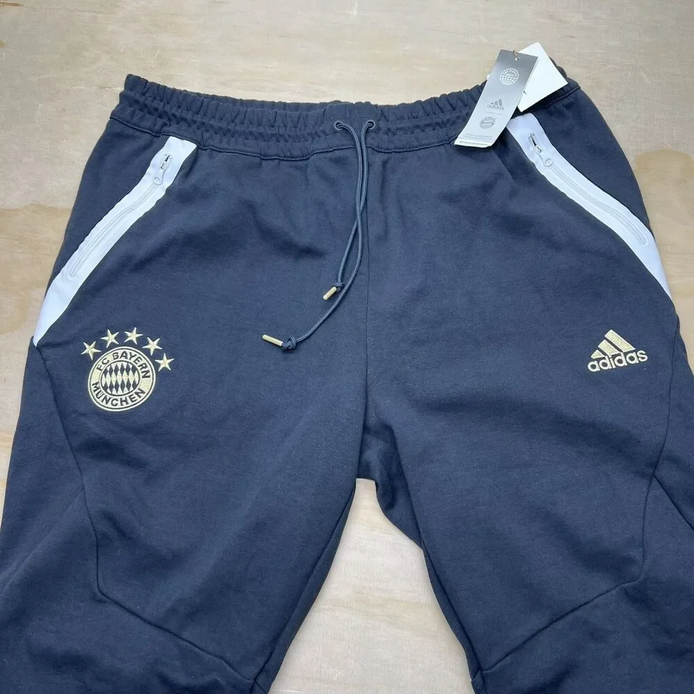 NEW XXL Bayern Munich adidas 2022-23 Travel Pants Night Grey